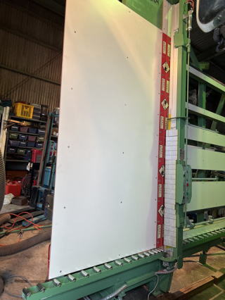 中古プラスチックパネルソー田中8尺サーボ定規付